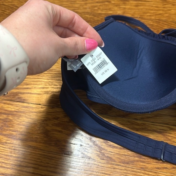 NWT Aerie Navy Blue Perkier Pushup Padded Wired Bikini Top Size 36B - Picture 4 of 6